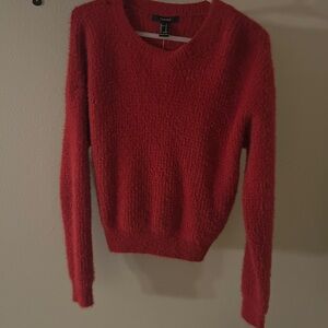 Just in time for Valentine’s Day! 
Forever 21 Red Crew Neck Sweater Fitted Knit